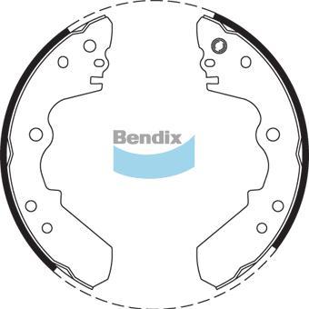 BENDIX BS1662 - Комплект тормозных колодок, барабанные autodnr.net