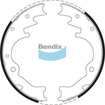 BENDIX BS1665 - Комплект тормозных колодок, барабанные autodnr.net