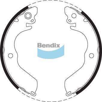 BENDIX BS1681 - Комплект тормозных колодок, барабанные autodnr.net