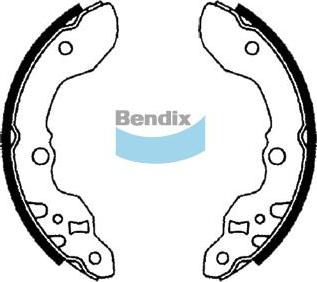 BENDIX BS1691 - Комплект тормозных колодок, барабанные avtokuzovplus.com.ua