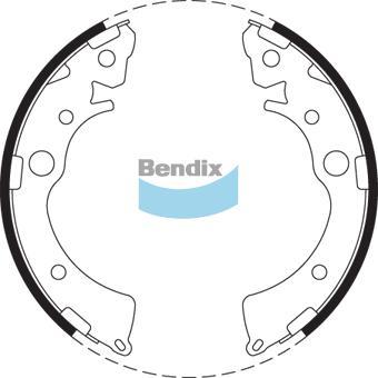 BENDIX BS1692 - Комплект тормозных колодок, барабанные avtokuzovplus.com.ua