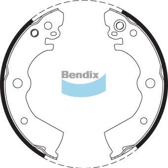 BENDIX BS1697 - Комплект тормозных колодок, барабанные avtokuzovplus.com.ua