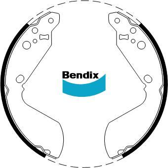 BENDIX BS1735 - Комплект тормозных колодок, барабанные autodnr.net