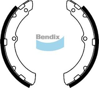 BENDIX BS1746 - Комплект тормозных колодок, барабанные autodnr.net