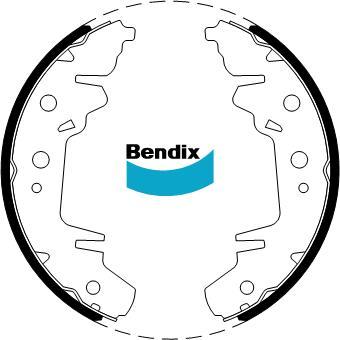 BENDIX BS1756 - Комплект тормозных колодок, барабанные autodnr.net