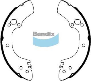 BENDIX BS1757 - Комплект тормозных колодок, барабанные avtokuzovplus.com.ua