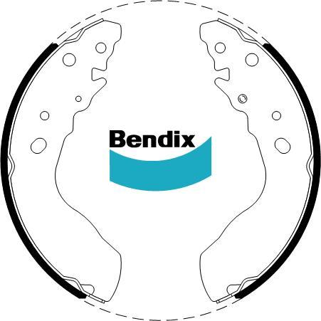 BENDIX BS1758 - Комплект тормозных колодок, барабанные avtokuzovplus.com.ua