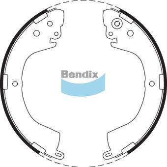 BENDIX BS1759 - Комплект тормозных колодок, барабанные autodnr.net