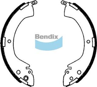 BENDIX BS1760 - Комплект тормозных колодок, барабанные autodnr.net