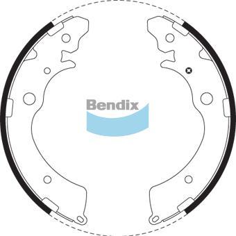 BENDIX BS1764 - Комплект тормозных колодок, барабанные avtokuzovplus.com.ua