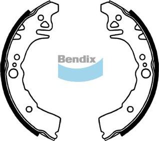 BENDIX BS1772 - Комплект тормозных колодок, барабанные autodnr.net