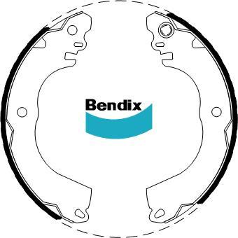 BENDIX BS5002 - Комплект тормозных колодок, барабанные avtokuzovplus.com.ua