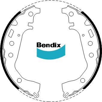 BENDIX BS5004 - Комплект тормозных колодок, барабанные avtokuzovplus.com.ua