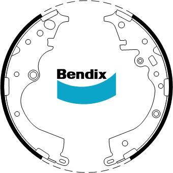 BENDIX BS5007 - Комплект тормозных колодок, барабанные avtokuzovplus.com.ua