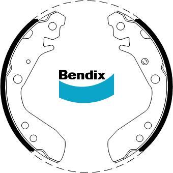 BENDIX DS5534 - Комплект тормозных колодок, барабанные avtokuzovplus.com.ua