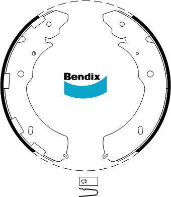 BENDIX BS5018 - Комплект гальм, барабанний механізм autocars.com.ua