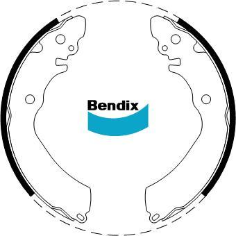 BENDIX BS5027 - Комплект тормозных колодок, барабанные avtokuzovplus.com.ua