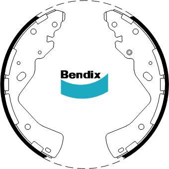 BENDIX BS5238 - Комплект тормозных колодок, барабанные avtokuzovplus.com.ua