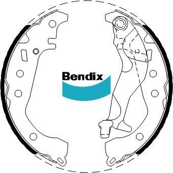 BENDIX BS5276 - Комплект тормозных колодок, барабанные autodnr.net