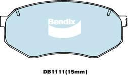 BENDIX DB1111 GCT - Тормозные колодки, дисковые, комплект autodnr.net