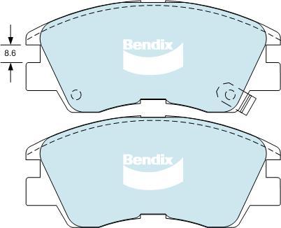 BENDIX DB1113 4WD - Тормозные колодки, дисковые, комплект autodnr.net