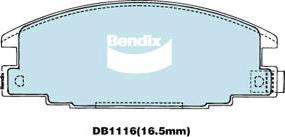 BENDIX DB1116 4WD - Гальмівні колодки, дискові гальма autocars.com.ua