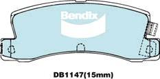 BENDIX DB1147 GCT - Тормозные колодки, дисковые, комплект autodnr.net