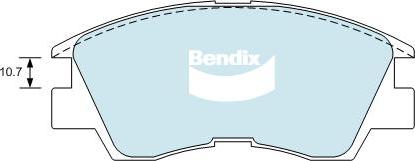 BENDIX DB1168 GCT - Тормозные колодки, дисковые, комплект autodnr.net