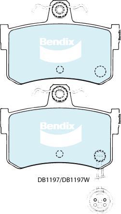 BENDIX DB1197 MKT - Тормозные колодки, дисковые, комплект autodnr.net