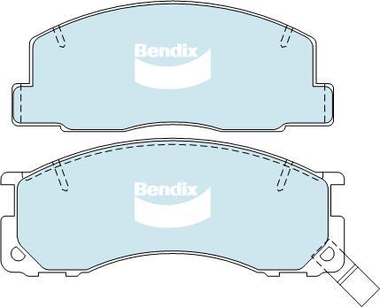 BENDIX DB1215 GCT - Тормозные колодки, дисковые, комплект autodnr.net