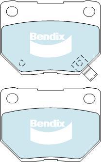 BENDIX DB1220 GCT - Тормозные колодки, дисковые, комплект autodnr.net