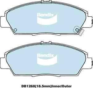 BENDIX DB1268 GCT - Тормозные колодки, дисковые, комплект autodnr.net