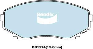 BENDIX DB1274 4WD - Тормозные колодки, дисковые, комплект autodnr.net