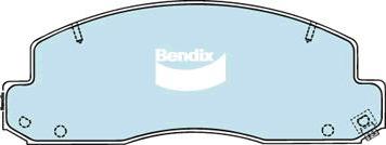 BENDIX DB1293 GCT - Тормозные колодки, дисковые, комплект avtokuzovplus.com.ua