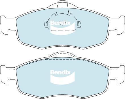 BENDIX DB1299 GCT - Тормозные колодки, дисковые, комплект autodnr.net