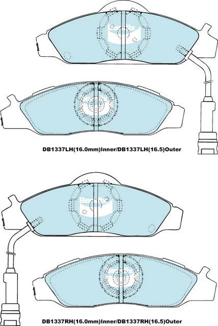 BENDIX DB1337 4WD - Тормозные колодки, дисковые, комплект autodnr.net