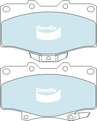 BENDIX DB1346 4WD - Тормозные колодки, дисковые, комплект autodnr.net