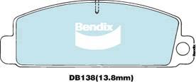 BENDIX DB138 GCT - Тормозные колодки, дисковые, комплект autodnr.net