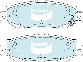 BENDIX DB1396 GCT - Тормозные колодки, дисковые, комплект autodnr.net