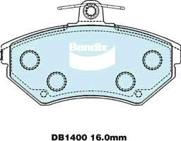 BENDIX DB1400 MKT - Тормозные колодки, дисковые, комплект autodnr.net