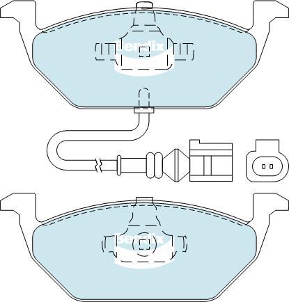 BENDIX DB1405 GCT - Тормозные колодки, дисковые, комплект autodnr.net