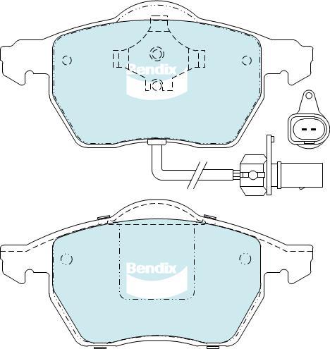 BENDIX DB1427 GCT - Тормозные колодки, дисковые, комплект autodnr.net