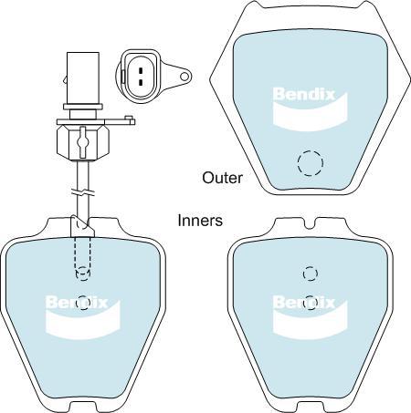 BENDIX DB1442 ULT - Тормозные колодки, дисковые, комплект autodnr.net