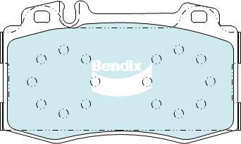 BENDIX DB1453 GCT - Тормозные колодки, дисковые, комплект autodnr.net