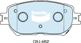 BENDIX DB1462 4WD - Тормозные колодки, дисковые, комплект autodnr.net