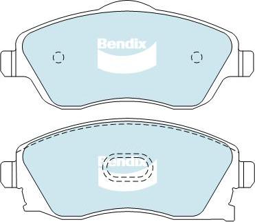 BENDIX DB1471 GCT - Тормозные колодки, дисковые, комплект autodnr.net