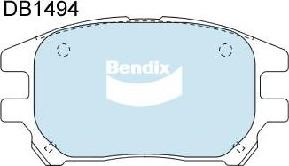 BENDIX DB1494 4WD - Гальмівні колодки, дискові гальма autocars.com.ua