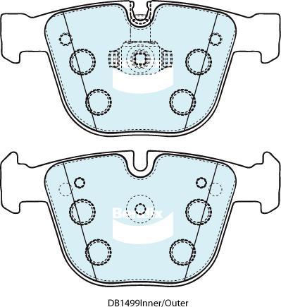 BENDIX DB1499 GCT - Тормозные колодки, дисковые, комплект autodnr.net