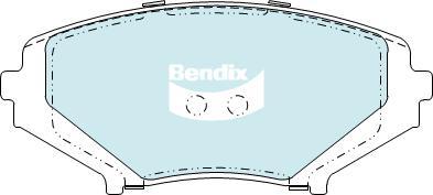 BENDIX DB1513 GCT - Тормозные колодки, дисковые, комплект avtokuzovplus.com.ua