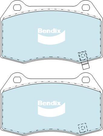 BENDIX DB1520 MKT - Тормозные колодки, дисковые, комплект autodnr.net